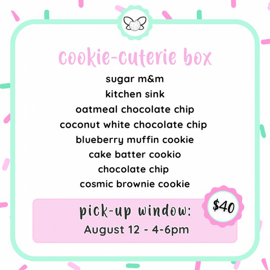 August 12: 4-6pm - August Cookie Cuterie Box