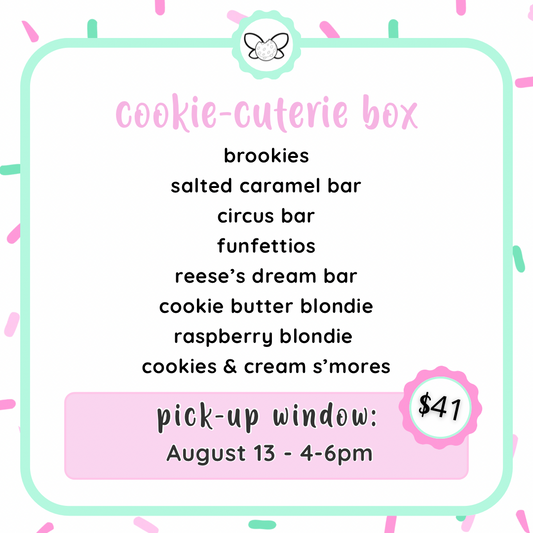 August 13: 4-6pm - August Cookie Cuterie Box