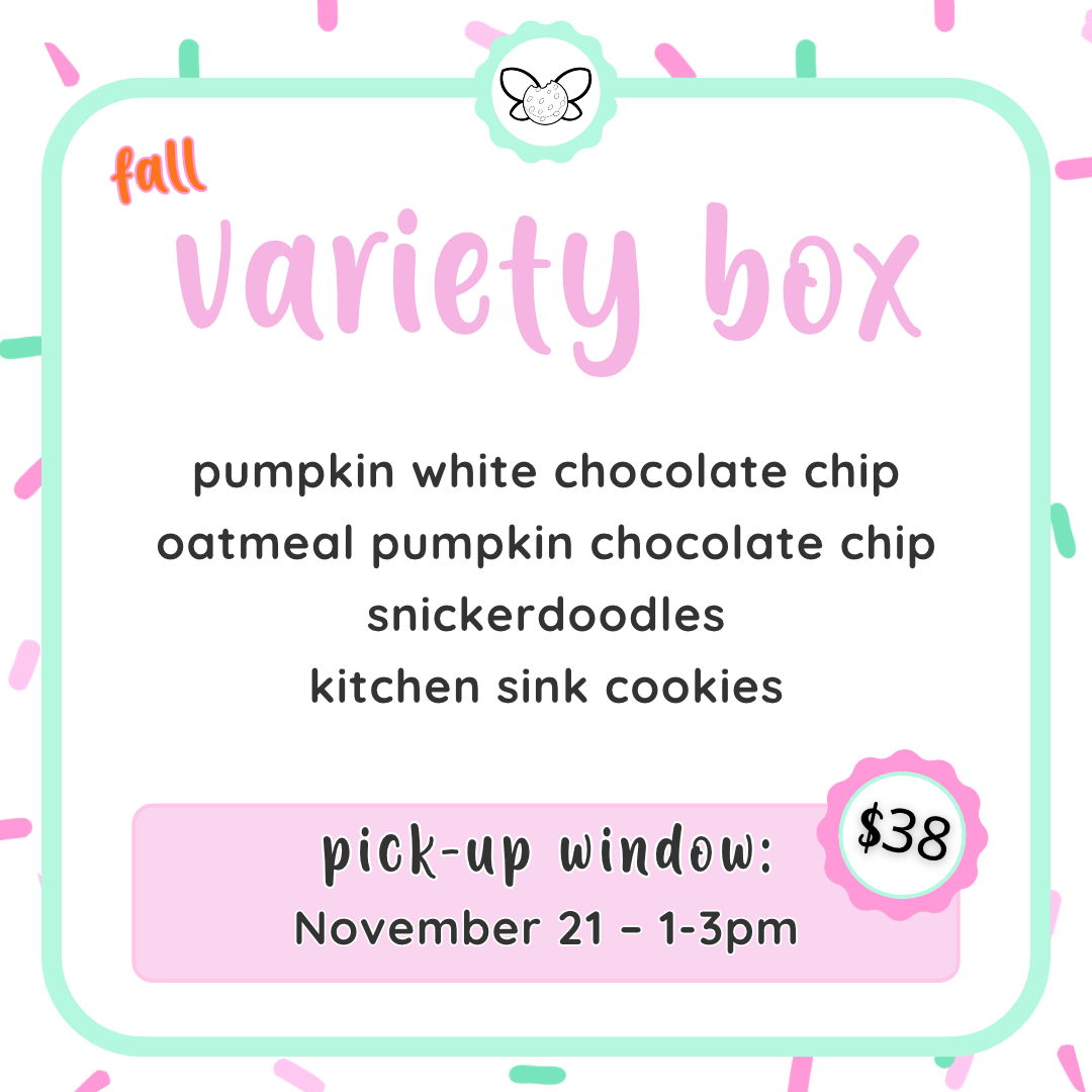 November 21: 1-3pm - Thanksgiving Cookie Variety Box